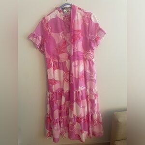 J Marie Kaia Pink Midi Dress, perfect condition